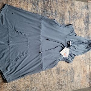 LuLaRoe Gray Sleeveless Hoodie Top